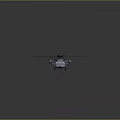 3D Rendered White Helicopter With Main Rotor Tail Rotor And Detailed Fuselage On Dark Background