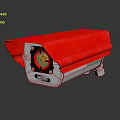 Outdoor Red Surveillance Camera Electronic Security Device With Protective Housing And Lens