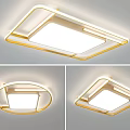 Light luxury ceiling lamp square three group ceiling lamp 3d model