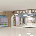 Spacious Dance Studio With Barre Mirrors Wall Posters And Colorful Fitness Balls