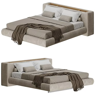 Bed Double Bedding Mattress 3d model