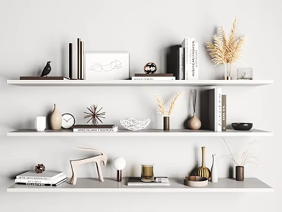 Modern Ornaments Combination Shelf Ornaments 3d model