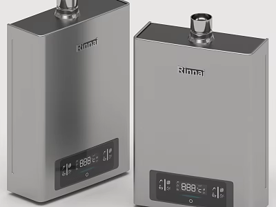 Modern Rinnai Silver Electric Appliances With Digital Temperature Display Panel 3d model