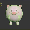 Modern Muppet Toy Muppet Pig Doll 3d model