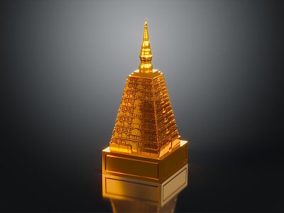 Southeast Asia Tower South Asia Buddha Tower East Asia Buddha Tower model