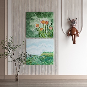 Nordic decorative painting 3d model