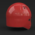 Red Shiny Sports Equipment Baseball Helmet With Ventilation Holes And Comfortable Interior