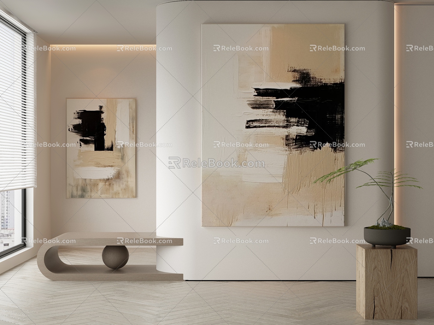 modern decorative painting 3d model