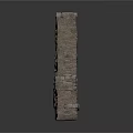 Realistic Stone Wall Ruins With Weathered Texture And Broken Sections 3d model
