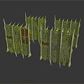 Gray Brown Vertical Building Blocks For Scene Construction With Structural Patterns