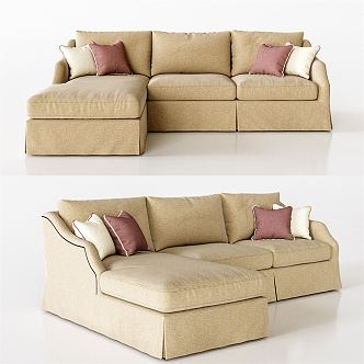 Modern Corner Sofa Fabric Corner Sofa 3d model