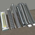 Modern Elevator Escalator Shopping Mall Elevator Escalator Shopping Mall Escalator Subway Escalator 3d model