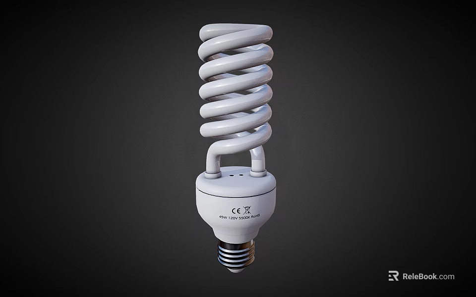 Efficient Spiral Energy Saving Light Bulb For Daily Home Lighting Use 3d model 