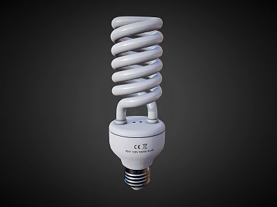 Efficient Spiral Energy Saving Light Bulb For Daily Home Lighting Use 3d model