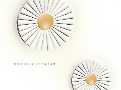 Indoor Cone Effect Ceiling Lamp 3d model