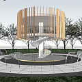 Modern Viewing Deck Park Plant Labyrinth Rotating Stairs Twelve Constellation Theme Viewing Tower Viewing Pavilion Landscape Structures 3d model