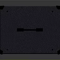 Classic Dark Blue Electronic Guitar Amplifier With Wooden Panel Control Knobs And Speaker Grille