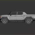 White Military Pickup Truck With Modern Design And Rugged Off Road Tires