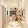 Modern Digital Store With Open Entrance Display Shelves And Electronics Products