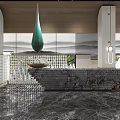 Modern reception area 3d model
