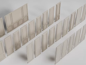 European-style wall panel European-style line European-style gypsum board 3d model