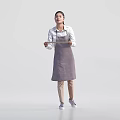 Reptile Being Handled By Person In Apron With Wooden Stick