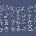 Cute Cartoon Character Charms With Various Fun Designs For Decoration