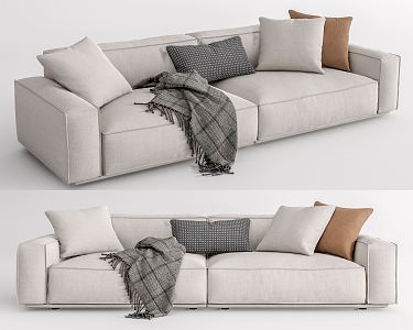 Modern double sofa 3d model