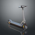 Sleek Modern Gray Electric Scooter With Handlebar Wheels And Deck Design 3d model