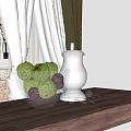 Green Sugar Apples And Purple Plums In Glass Bowl With Silver Container On Table