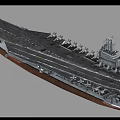 Large Modern Naval Aircraft Carrier Featuring Flight Deck Fighter Jets And Island Structure 3d model
