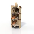 Traditional Tower Building With Arched Windows Spiral Staircase And Domed Top