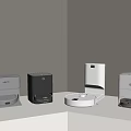 Modern sweeping robot 3d model