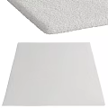 Soft White Square Plush Rug Perfect for Modern Living Room Home Decor