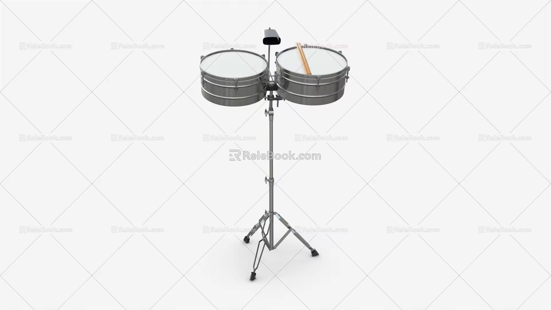 Modern drum set 3d model