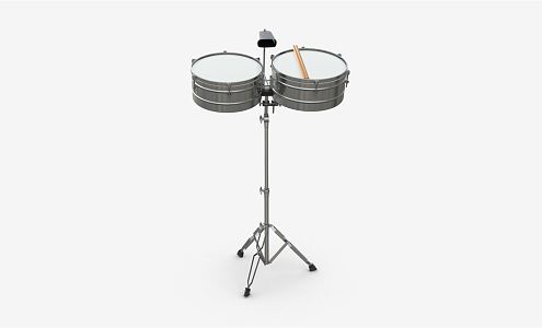 Modern drum set 3d model