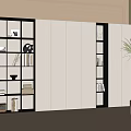 Modern Bookcase With Built in Lighting Display Storage Shelves And Decorative Items