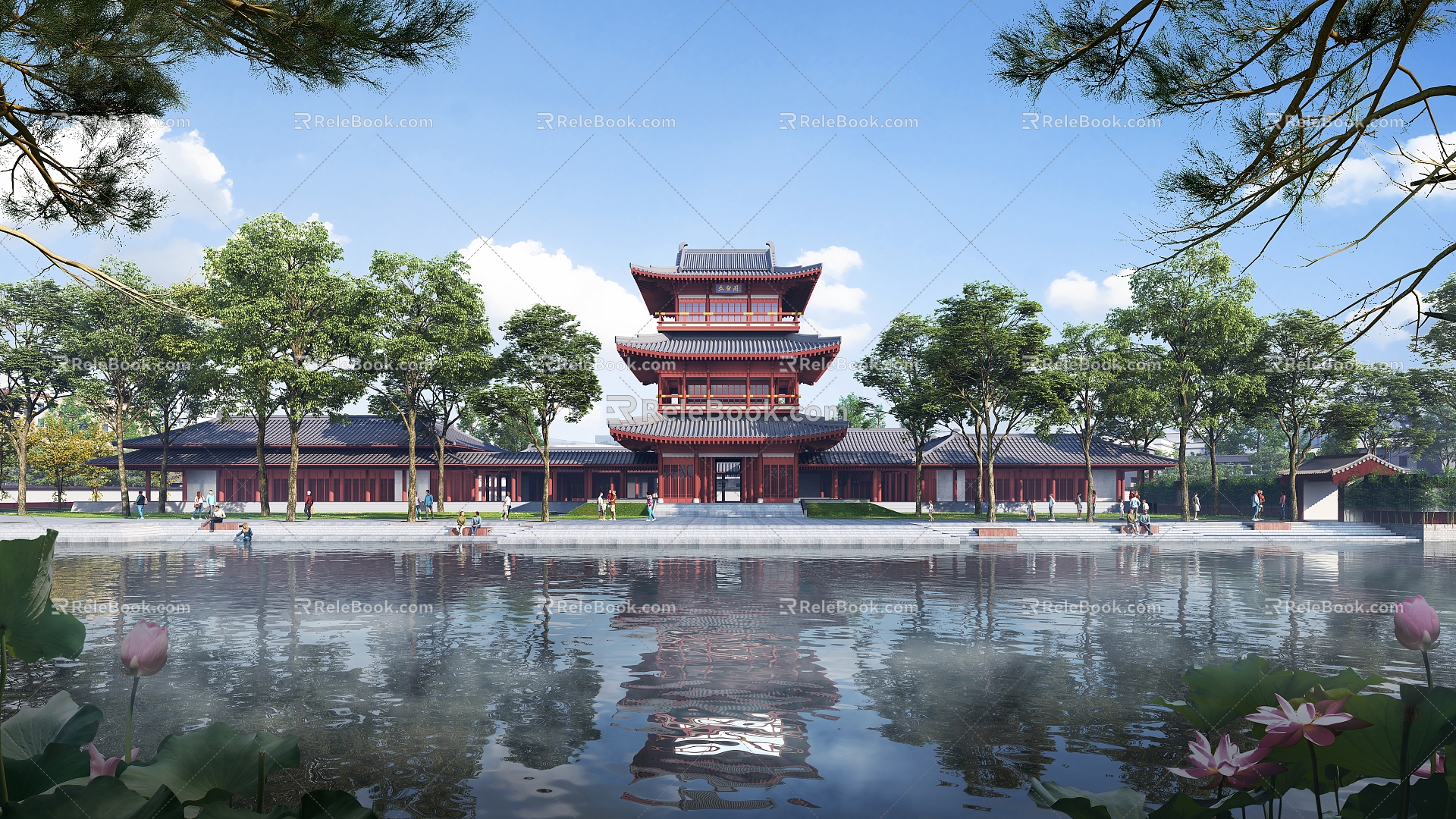 Ancient Tang Style Architecture 3d model