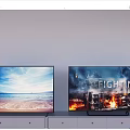 Modern TV Combination TV Display Wall-mounted TV 3d model