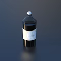 Household Dark Glass Bottle With White Cap And Label For Daily Use