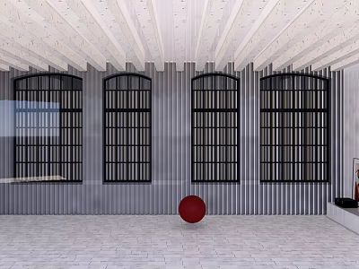 Curtain Dream Gauze Curtain Vase Indoor Potted Plant 3d model