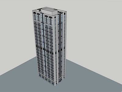 Modern High Rise Office Building With Glass Windows And Contemporary Design 3d model