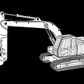 Yellow Black Crawler Excavator Functional Vehicle With Cab And Bucket