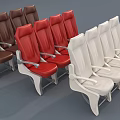 Modern Commercial Seating Equipment With Brown Red White Colors For Office Airport Theater