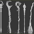 Decorative Ornament Collection With Magic Staff Inspired Designs Crystal Gems And Natural Branch Accents