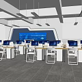 Computer classroom school multimedia classroom multi-function hall 3d model