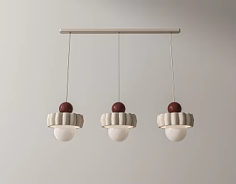 Modern chandelier cream restaurant chandelier 3d model