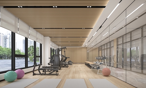 Modern Gym Office Corridor 3d model