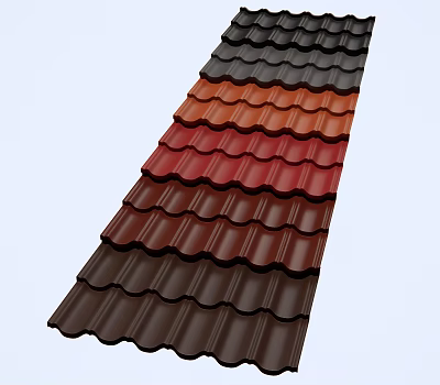 Modern tile metal tile 3d model Modern tile metal tile 3d model