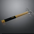 Durable Claw Hammer With Wooden Handle Black Ergonomic Grip And Silver Metal Head